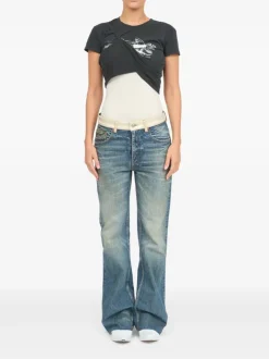 T-shirts>MM6 Maison Margiela Rabbit Print T-Shirt