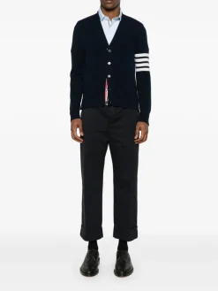 Knitwear>THOM BROWNE Relaxed Fit Cardigan