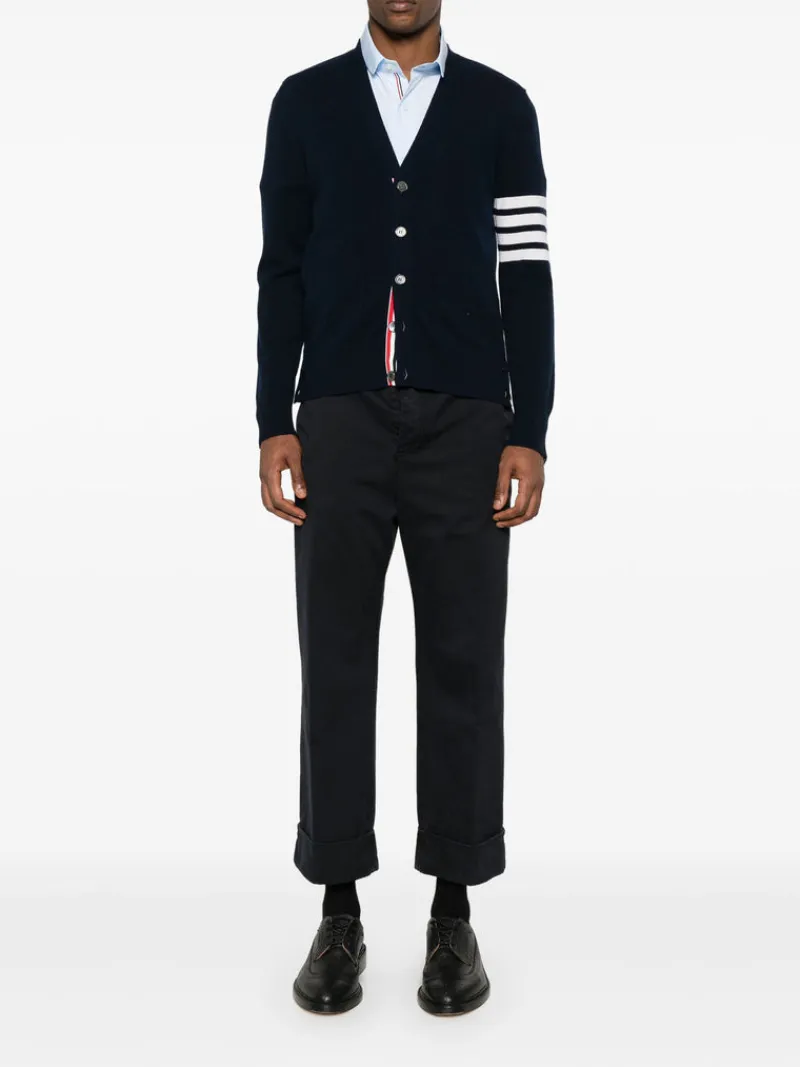 Knitwear>THOM BROWNE Relaxed Fit Cardigan