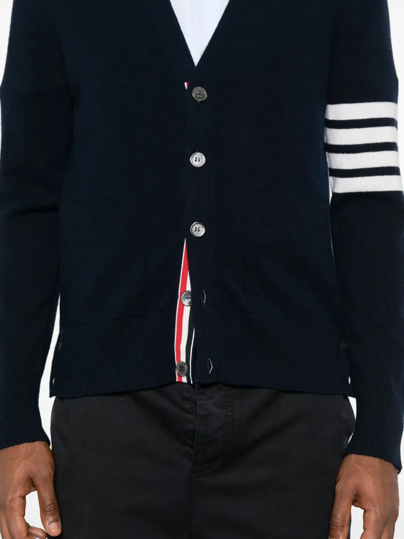Knitwear>THOM BROWNE Relaxed Fit Cardigan