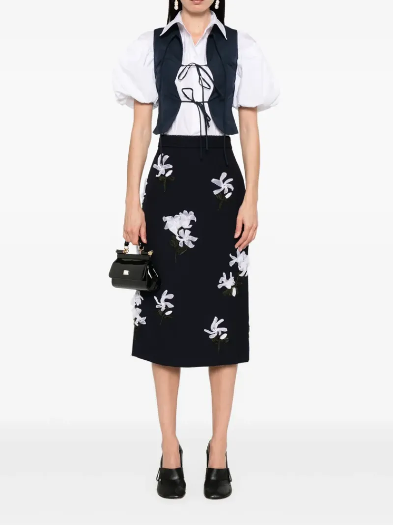 Skirts>SHUSHU/TONG Ribbon Jacquard Skirt