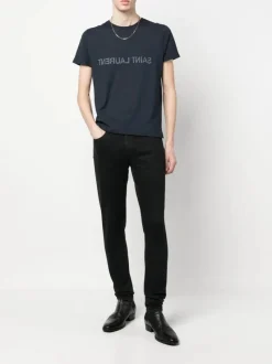 T-shirts>SAINT LAURENT Round Neck T-shirt