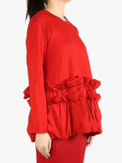 T-shirts | Shirts>COMME DES GARCONS COMME DES GARCONS Ruffled Long Sleeve T-shirt