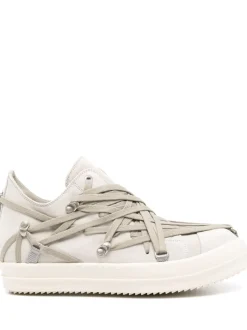 Sneakers>RICK OWENS Scarpe In Pelle - Megalaced Low Sneaks