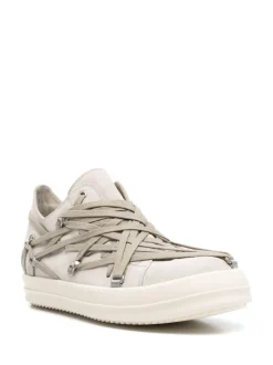Sneakers>RICK OWENS Scarpe In Pelle - Megalaced Low Sneaks