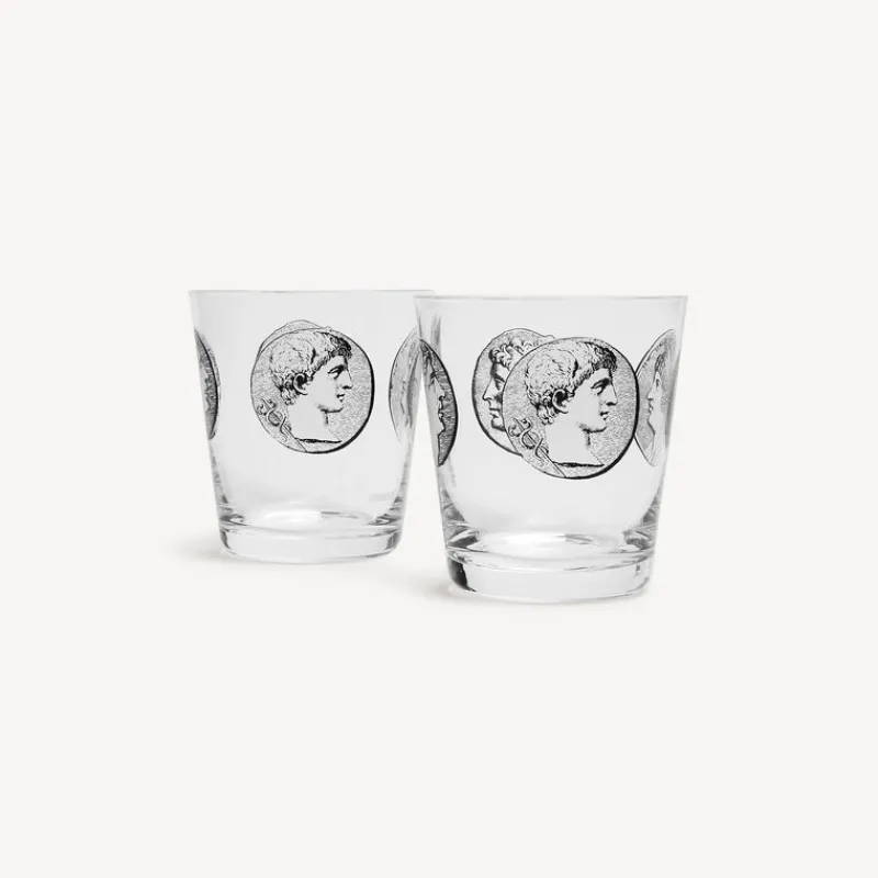 Home>FORNASETTI SET OF 2 Water Glasses Cammei