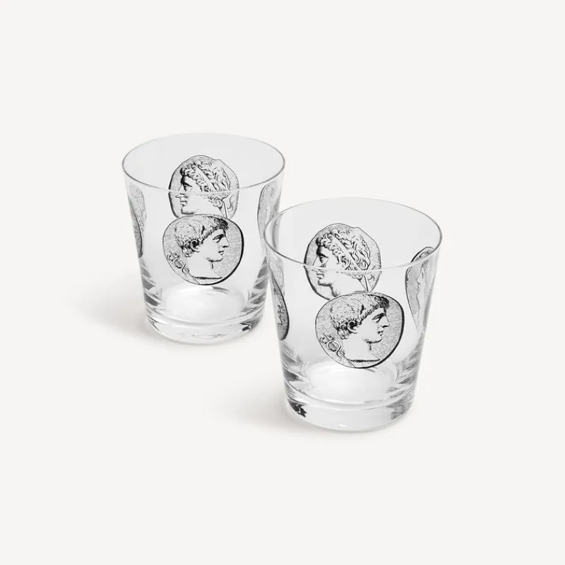 Home>FORNASETTI SET OF 2 Water Glasses Cammei