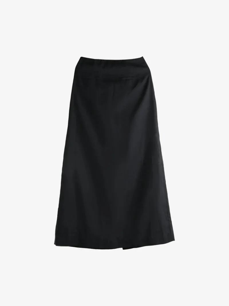 Skirts>AMOMENTO Sheer Maxi Long Skirt