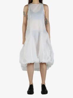 Dresses>AMOMENTO Sheer Volume Dress