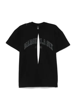 T-shirts>MM6 Maison Margiela Short Sleeved Slit T-Shirt