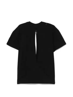 T-shirts>MM6 Maison Margiela Short Sleeved Slit T-Shirt