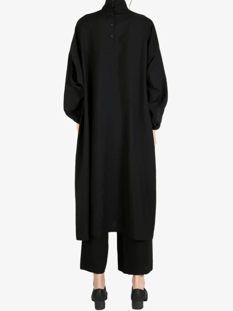 Jackets & Coats>YOHJI YAMAMOTO Side Gather Detail Coat