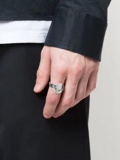Jewelry | Jewelry>WERKSTATT MUNCHEN Signet Oval Hammered Ring