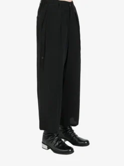 Pants>YOHJI YAMAMOTO POUR HOMME Silk Coin Pocket Pant