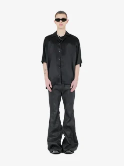 Shirts>DET BLEV SENT Silk Short Sleeve Shirt