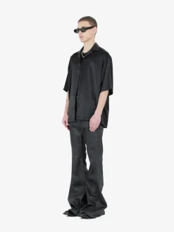 Shirts>DET BLEV SENT Silk Short Sleeve Shirt
