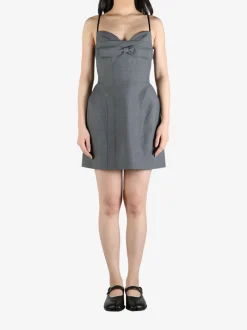 Dresses>SHUSHU/TONG Sling Dress with Double Bow Detail