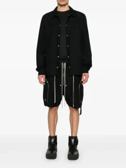 Jackets & Coats>RICK OWENS DRKSHDW Snapfront Jacket