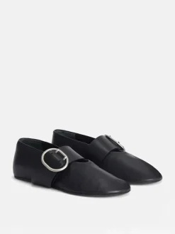 Flats>JIL SANDER Soft Leather Mary Jane Ballerina Flat
