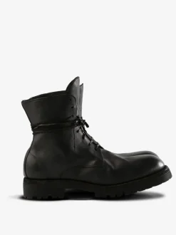 Boots>GUIDI Sole Rubber Laced Up Boots