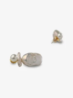 Jewelry>SIMONE ROCHA Stacked Baroque Pearl Stud Earrings