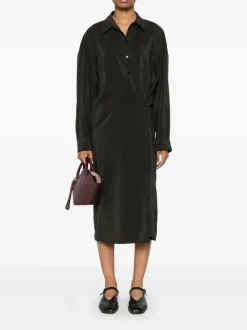 Dresses>LEMAIRE Straight Collar Twisted Dress