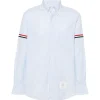 Shirts>THOM BROWNE Straight Fit BD PC L/S W/GG Armband Stripe Madras Shirt