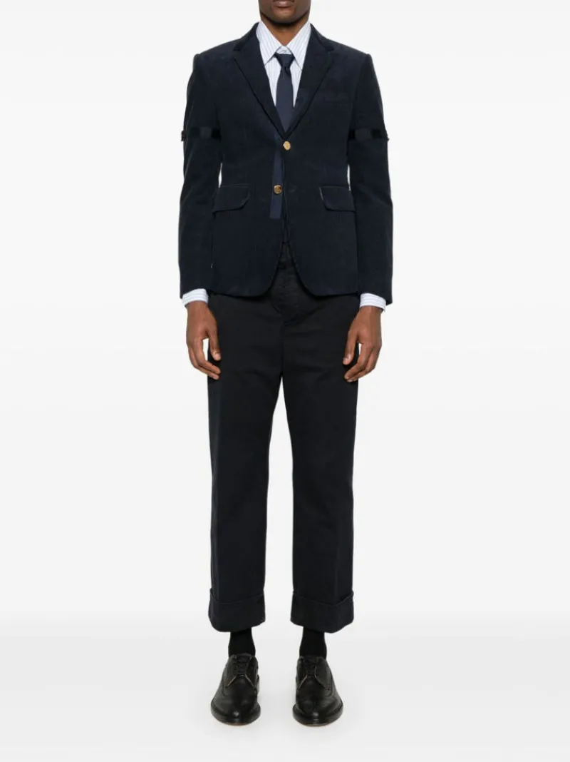 Shirts>THOM BROWNE Straight Fit BD PC L/S W/GG Armband Stripe Madras Shirt