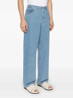 Jeans>DRIES VAN NOTEN Straight Leg Button Fly Jean