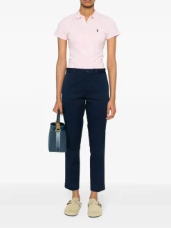 T-shirts>POLO RALPH LAUREN Stretch Mesh Julie Polo Slim Short Sleeve Polo Shirt