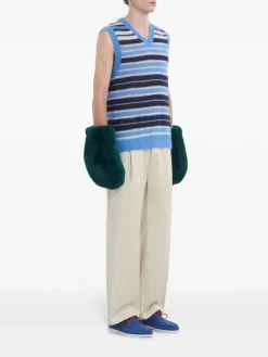 Knitwear>MARNI Striped V-Neck Sweater Vest