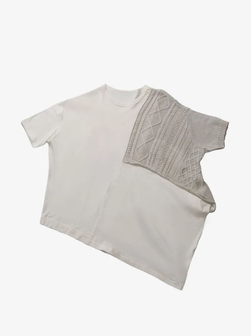 Tops>Y'S Switching Short Sleeve Top