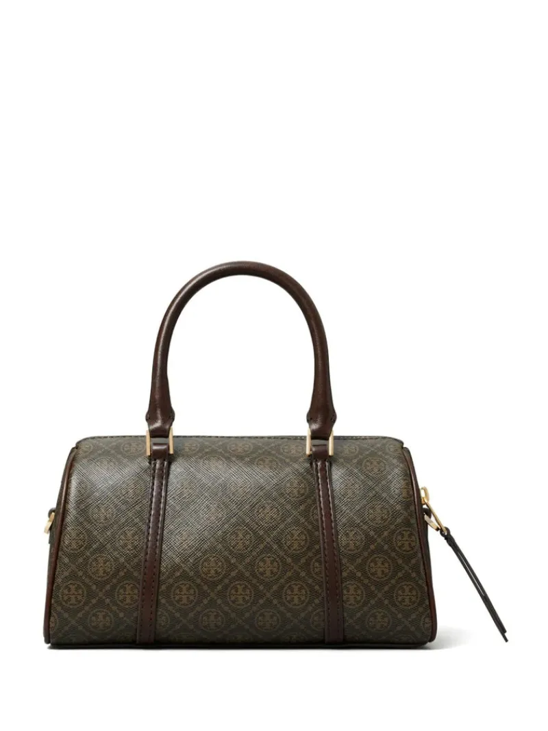 Bags>TORY BURCH T Monogram Coated Canvas Mini Barrel Bag