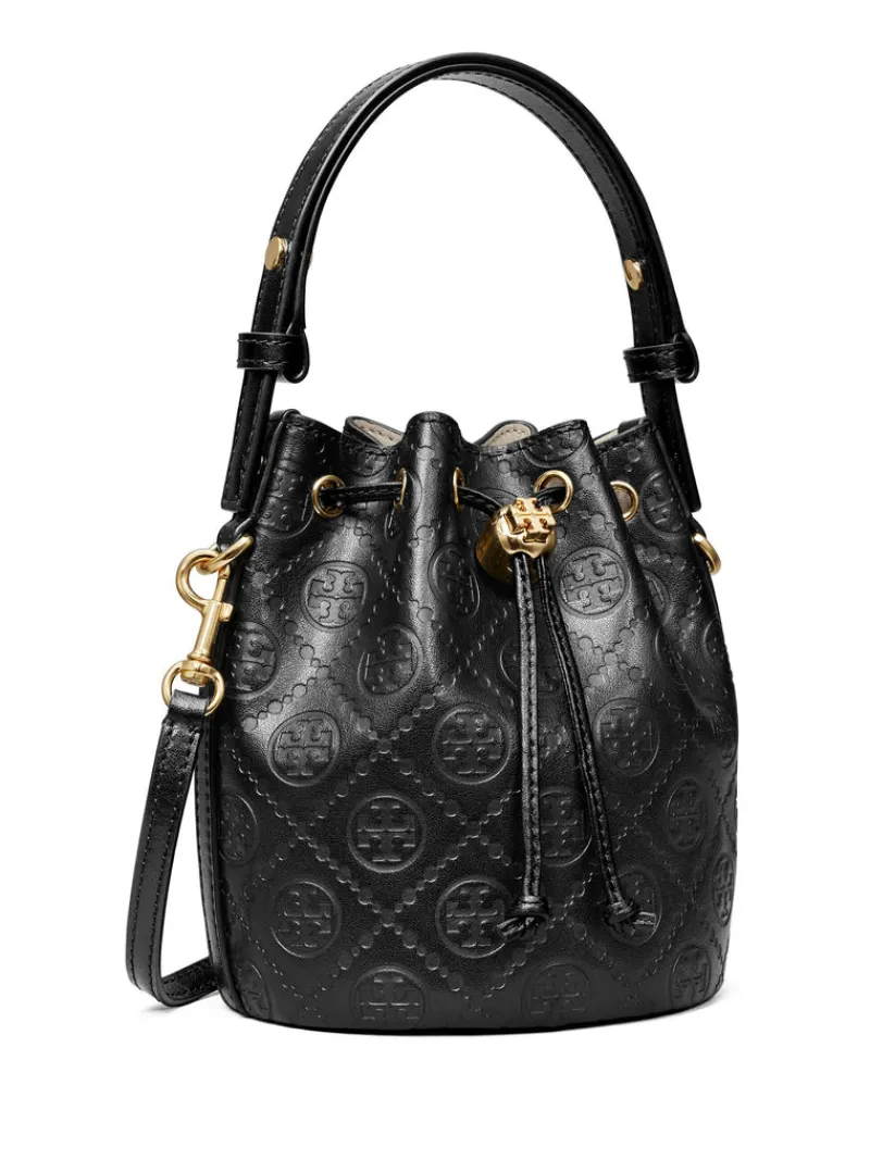 Bags>TORY BURCH T Monogram Leather Mini Bucket Bag