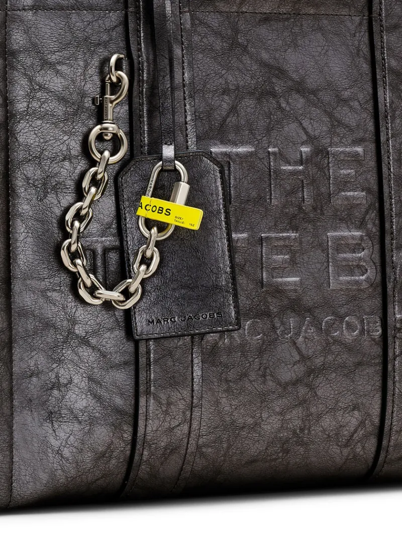Bags>MARC JACOBS The Large Metallic Distressed Leather Tote Bag