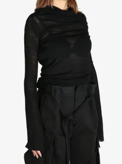 Knitwear>ANN DEMEULEMEESTER Tizziana Drop Shoulder Long Sleeve Knitt