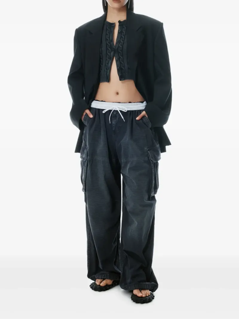 Pants>ALEXANDER WANG Turned Down Elastic Cargo Pant