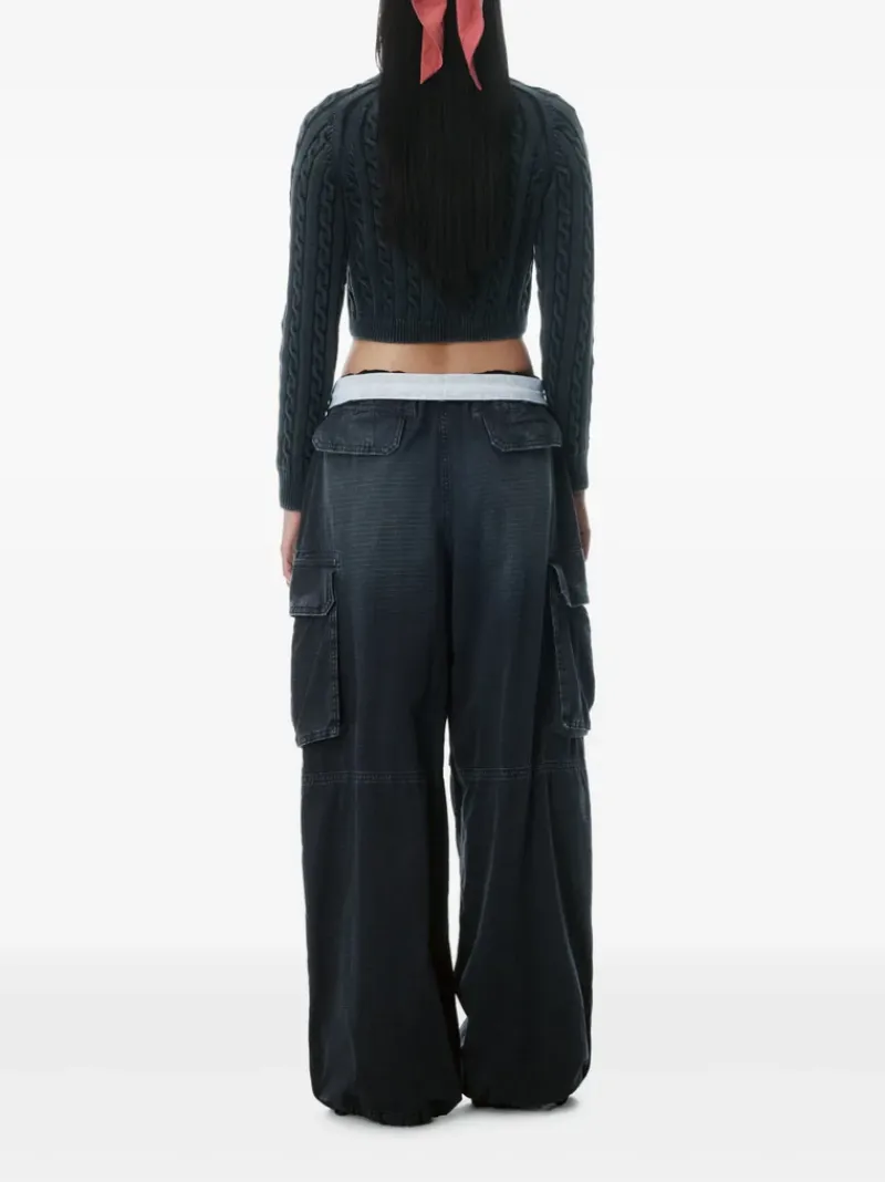 Pants>ALEXANDER WANG Turned Down Elastic Cargo Pant