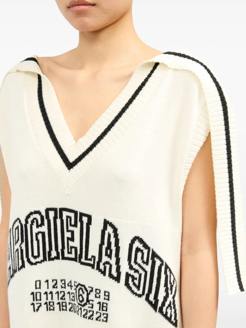 Knitwear | Dresses>MM6 Maison Margiela Varsity Jacquard Mini Dress