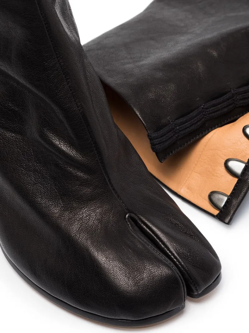 Boots | Heels>MAISON MARGIELA Vintage Leather Tabi High Heel Ankle Boots
