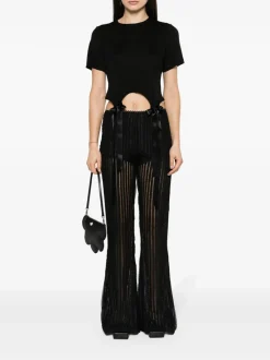 T-shirts>SIMONE ROCHA W/ Bow Tails Easy Short Sleeve T-Shirt