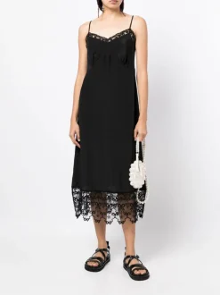 Dresses>SIMONE ROCHA W/ Deep Lace Trim Slip Dress