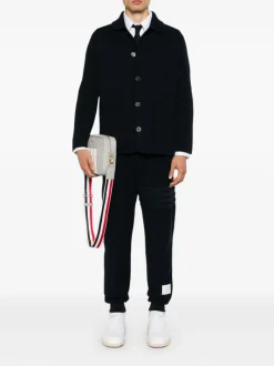 Pants>THOM BROWNE W/ Seamed In 4 Bar Stripe Sweatpants