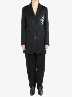 Jackets & Coats>SIMONE ROCHA W/Emb Longline Plunge Jacket