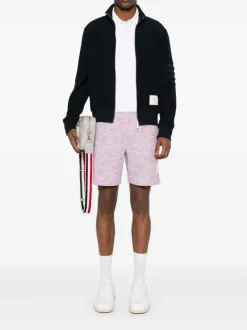 Jackets & Coats>THOM BROWNE Zip Up Funnel Neck Jacket
