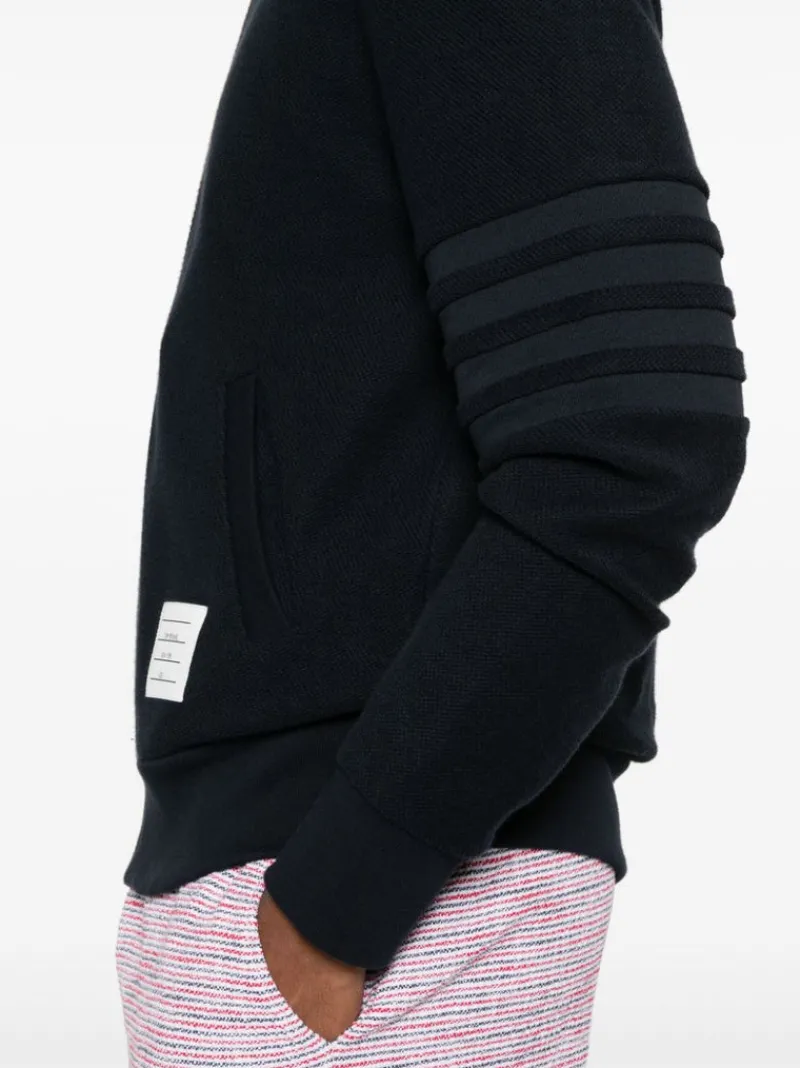 Jackets & Coats>THOM BROWNE Zip Up Funnel Neck Jacket